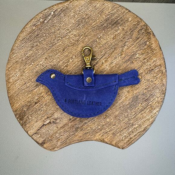 Portland Leather JONI BLUE Mockingbird Pouch Purse Charm FAST SHIP NEW - Picture 1 of 3